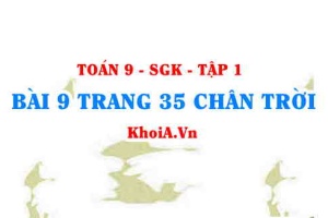Bài 9 trang 35 Toán 9 Tập 1 Chân trời sáng tạo